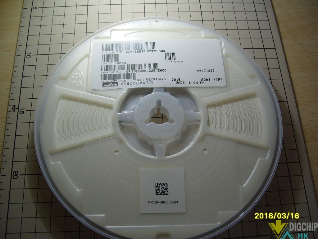 Cap Ceramic 2.2uF 6.3V B 10% SMD 0603 85C Paper T/R
